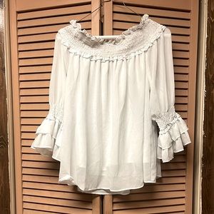White Off the Shoulder Top